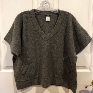 J.Crew merino wool, v-neck, glittery knit sweater.